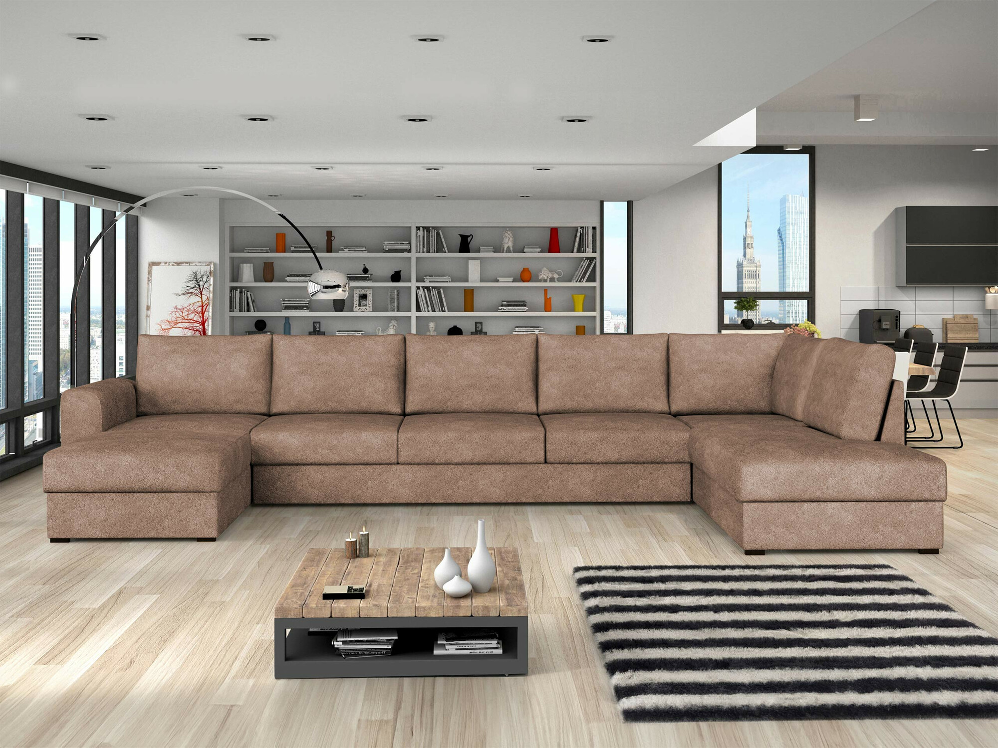 Corner sofa Comfivo Flumen I (Coral 45)