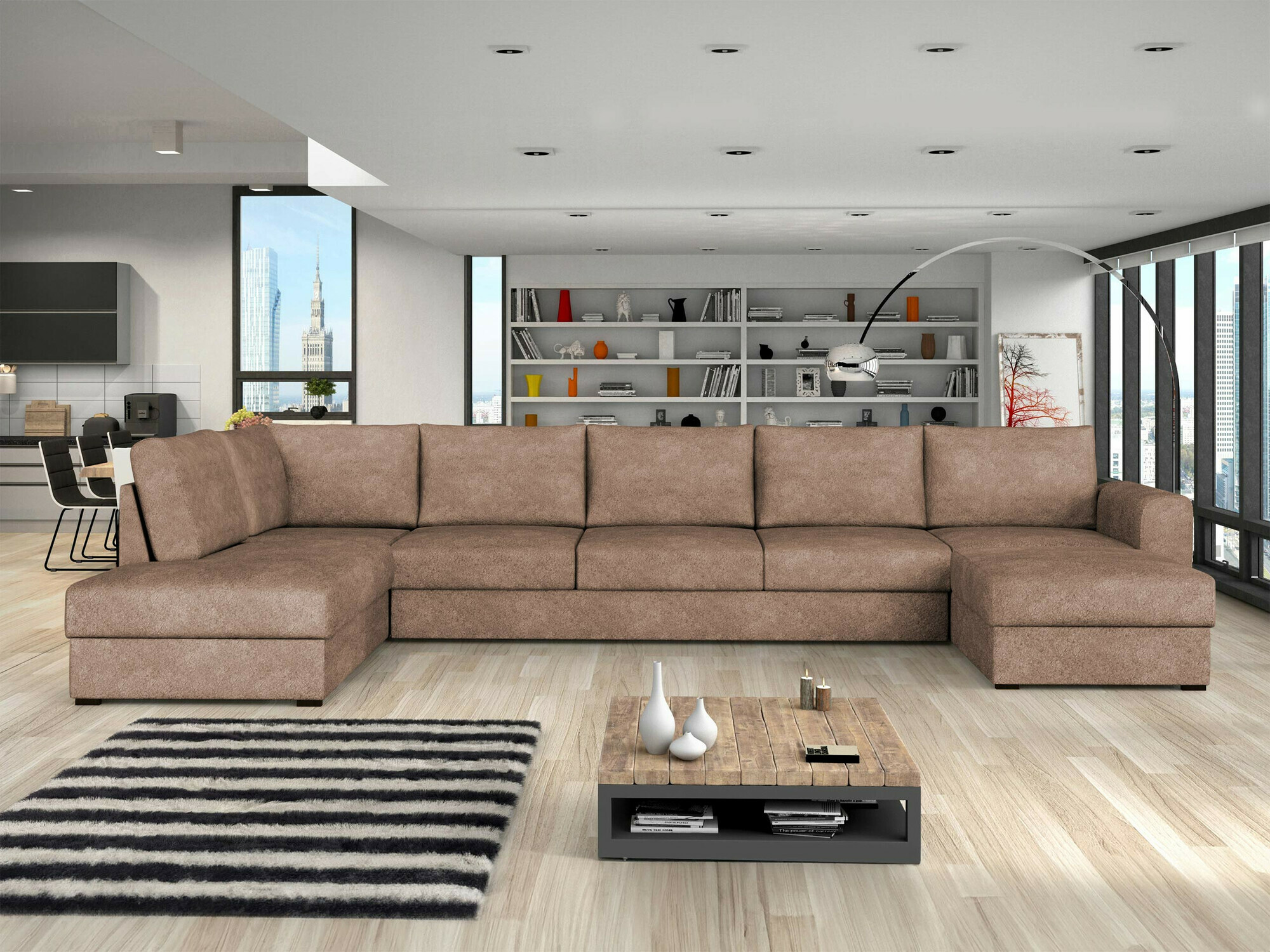 Corner sofa Comfivo Flumen I (Coral 45)