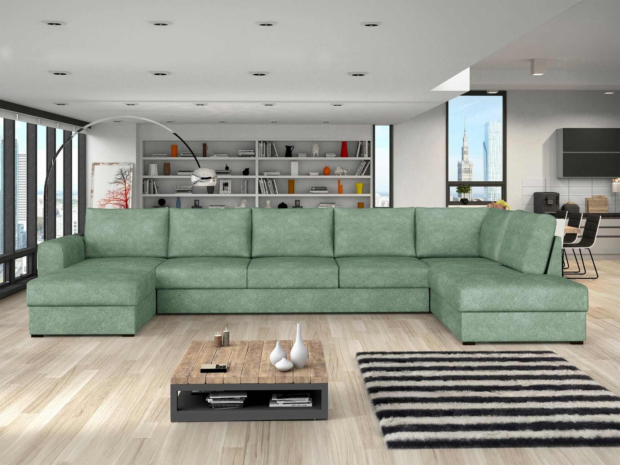Corner sofa Comfivo Flumen I (Coral 55)