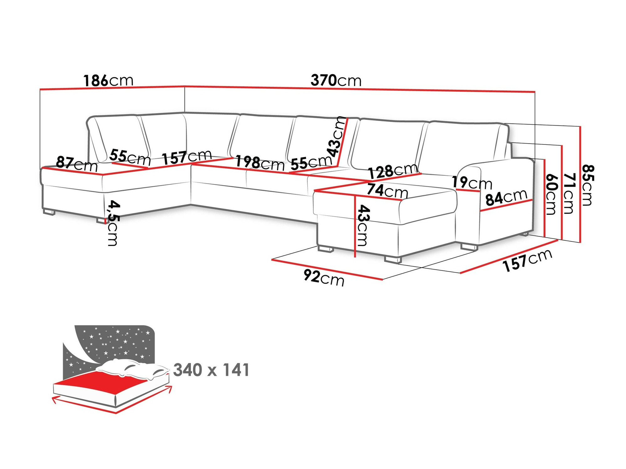 Corner sofa Comfivo Flumen I (Soft 011 + Majorka 03)