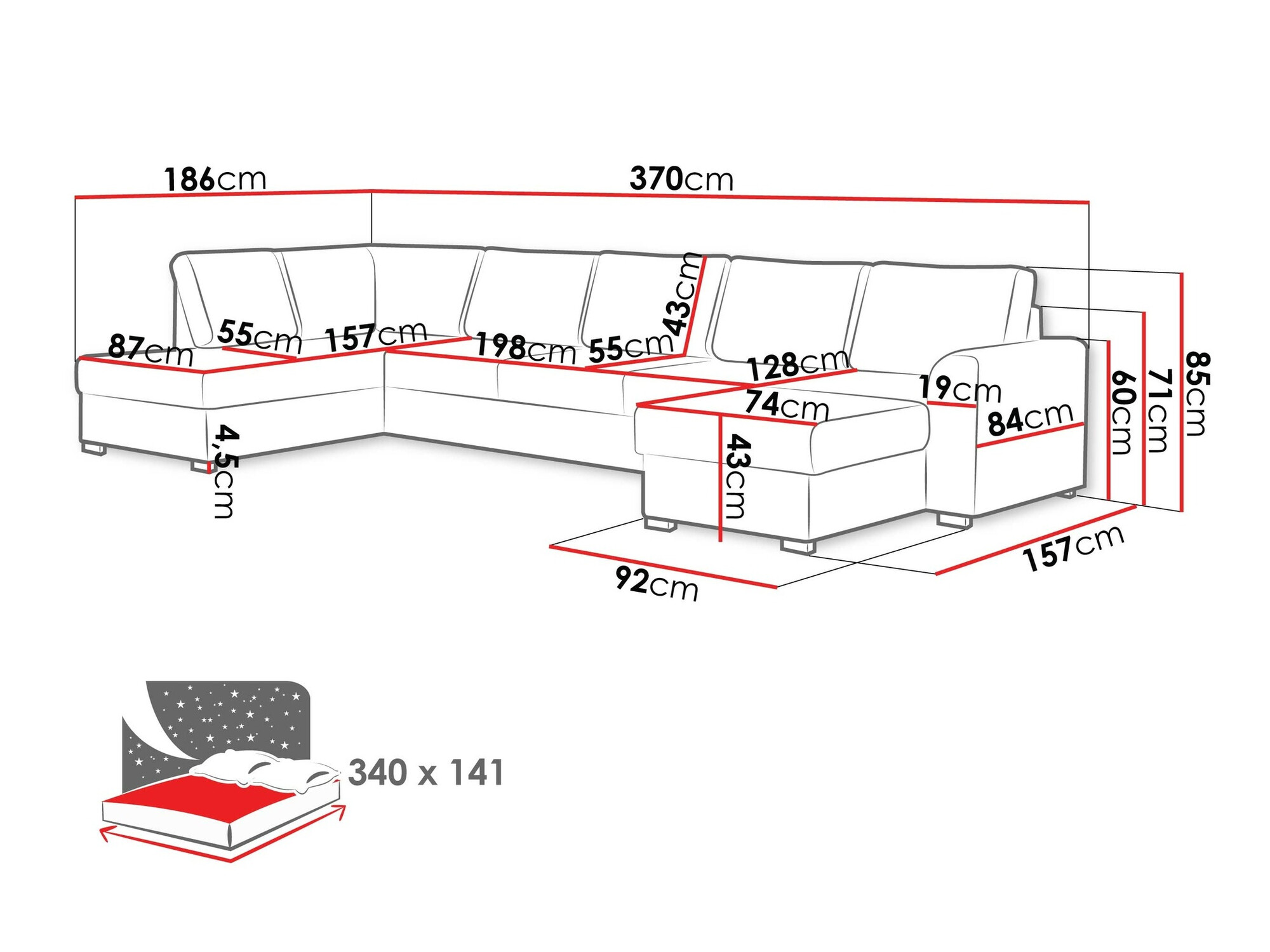 Corner sofa Comfivo Flumen I (Soft 011 + Majorka 03)