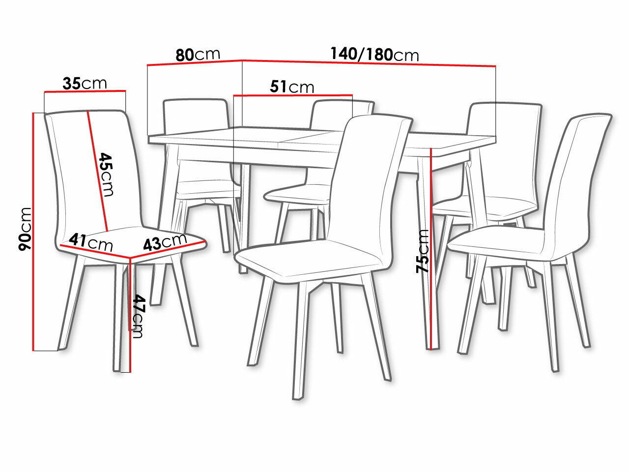 Dining set Victorville 290 (Kronos 22)