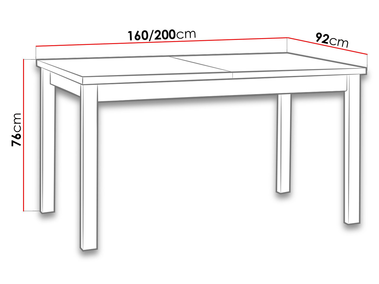 Table Victorville 177 (Craft white)