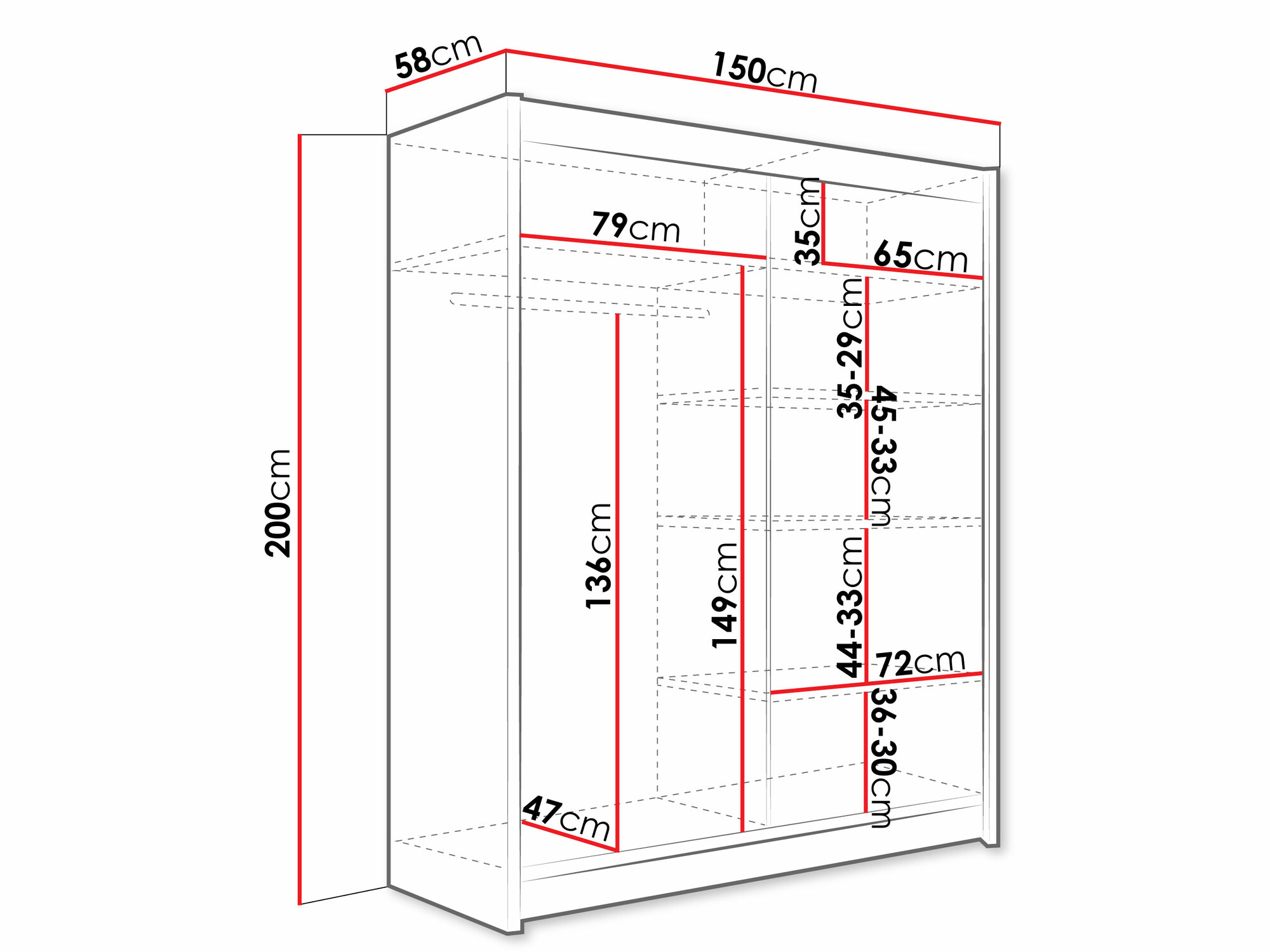 Wardrobe Closico Camera II (Trufel oak)