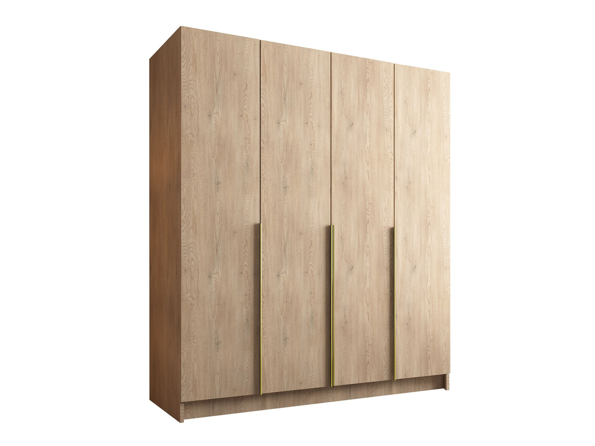 Wardrobe Closico Navor I (Light wood + Golden)