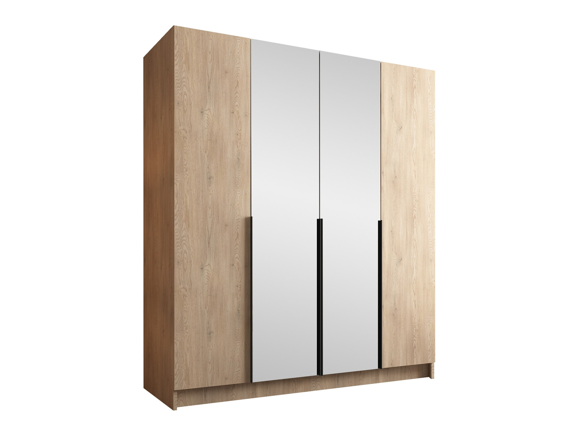 Wardrobe Closico Navor II (Light wood + Black)