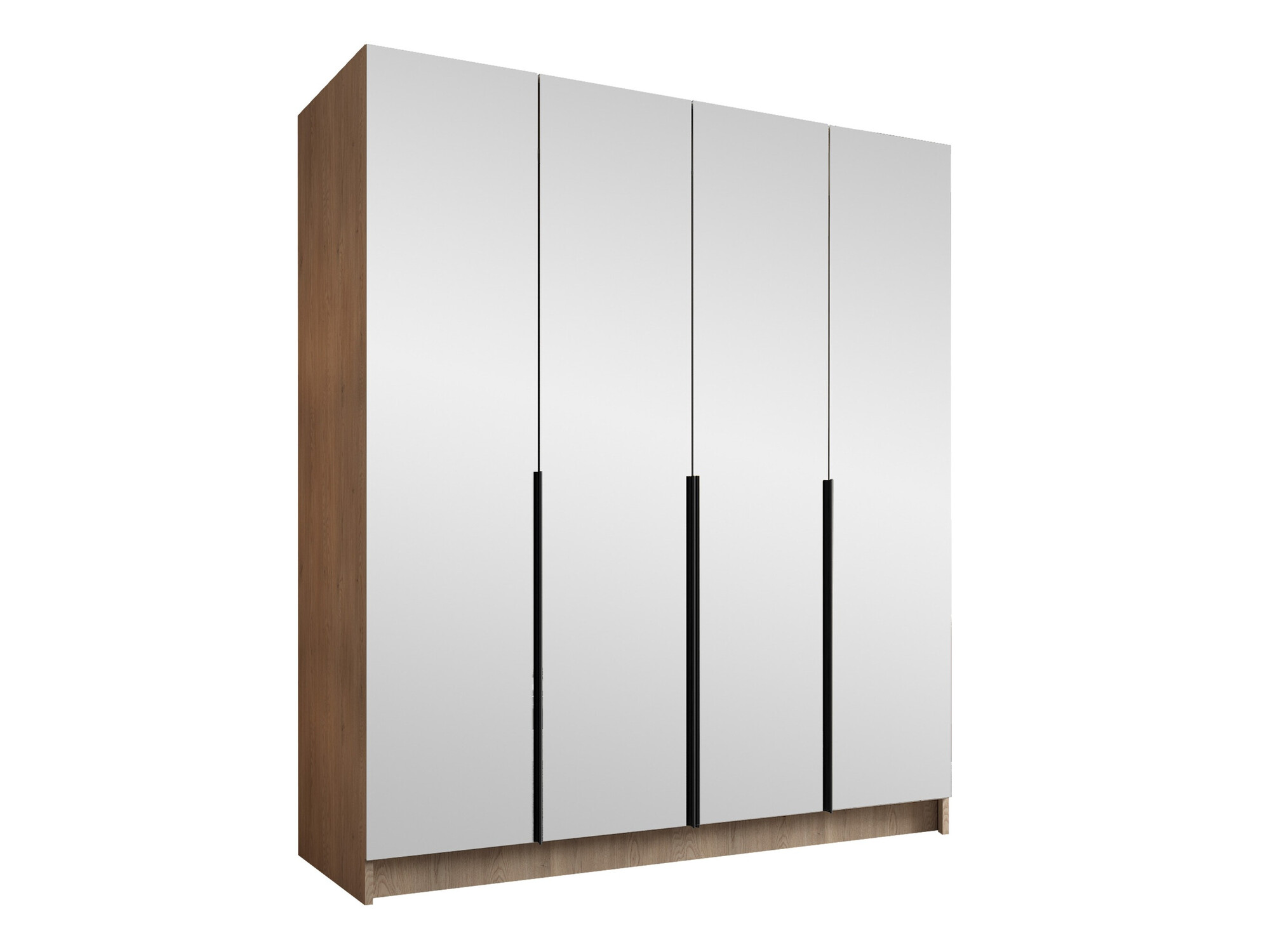 Wardrobe Closico Navor III (Light wood + Black)