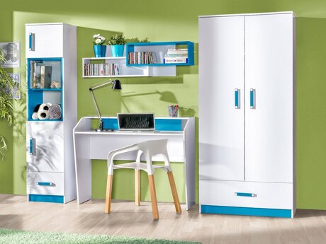 Children's room set Sorviru 106 (White + Turquoise)
