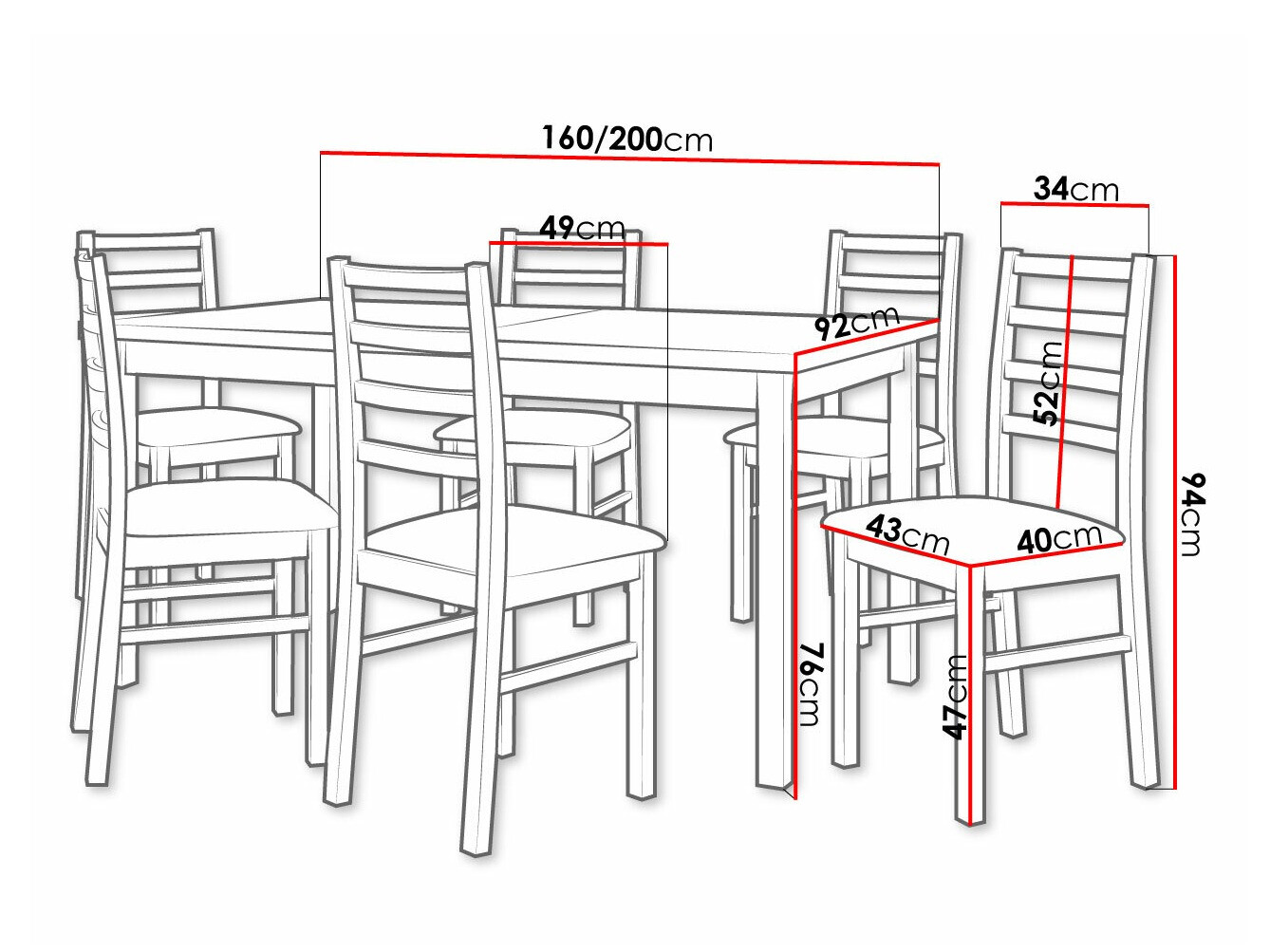 Dining set Victorville 261 (Kronos 22)
