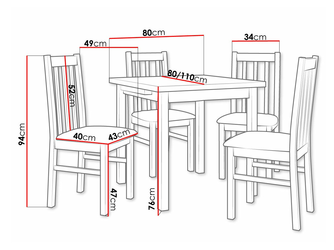 Dining set Victorville 263 (Kronos 7)