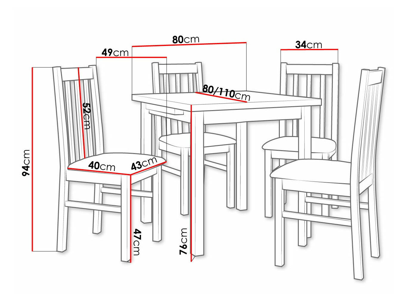 Dining set Victorville 263 (Paros 2)