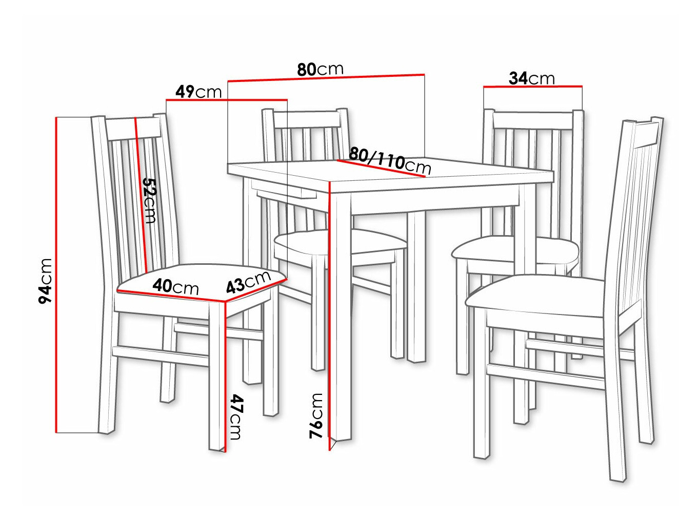 Dining set Victorville 263 (Paros 2)