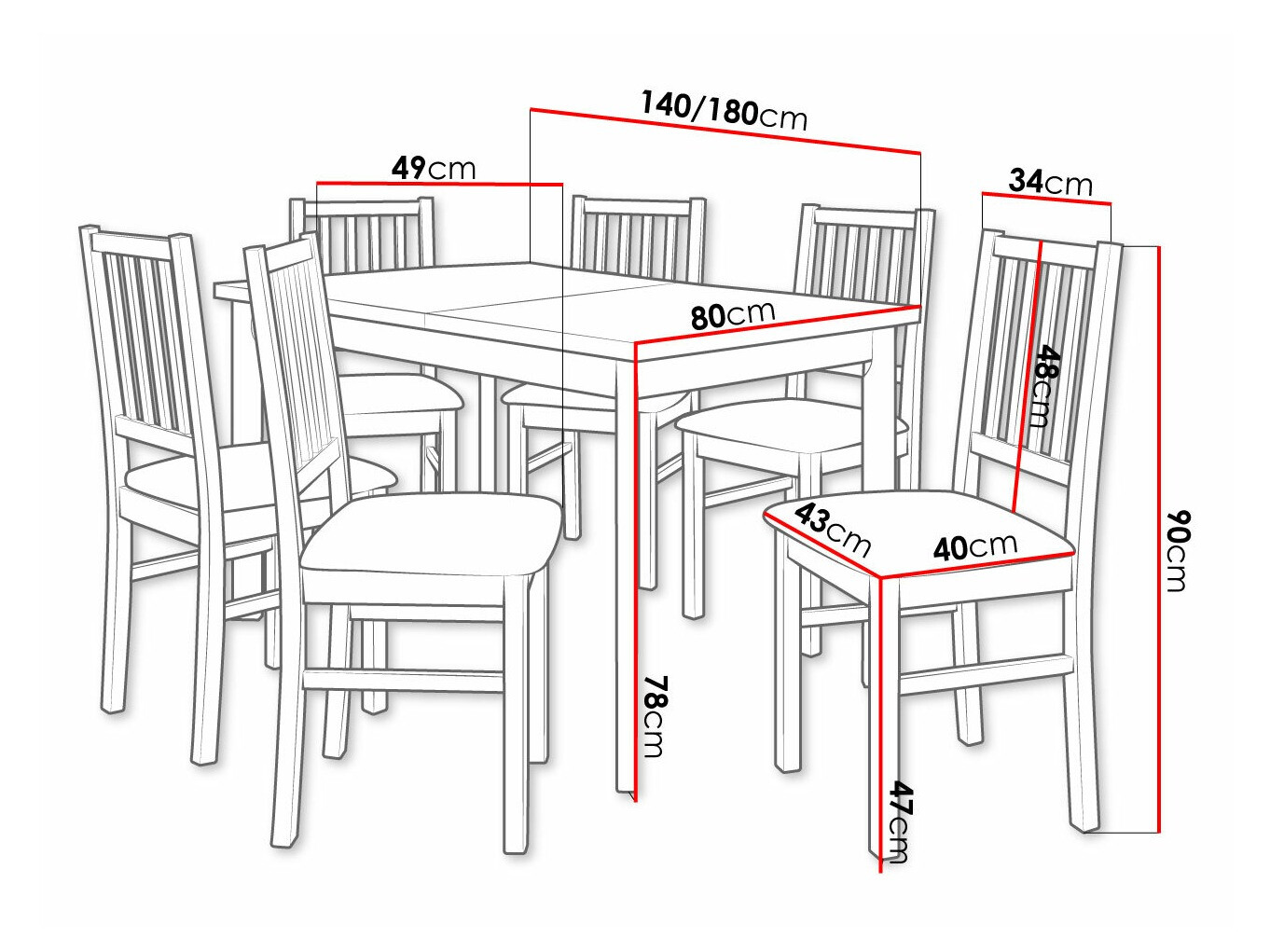 Dining set Victorville 264 (Kronos 7)