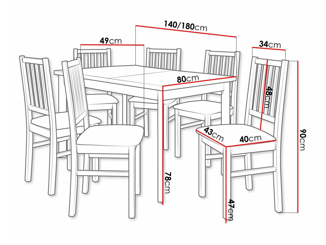 Dining set Victorville 264 (Kronos 7)