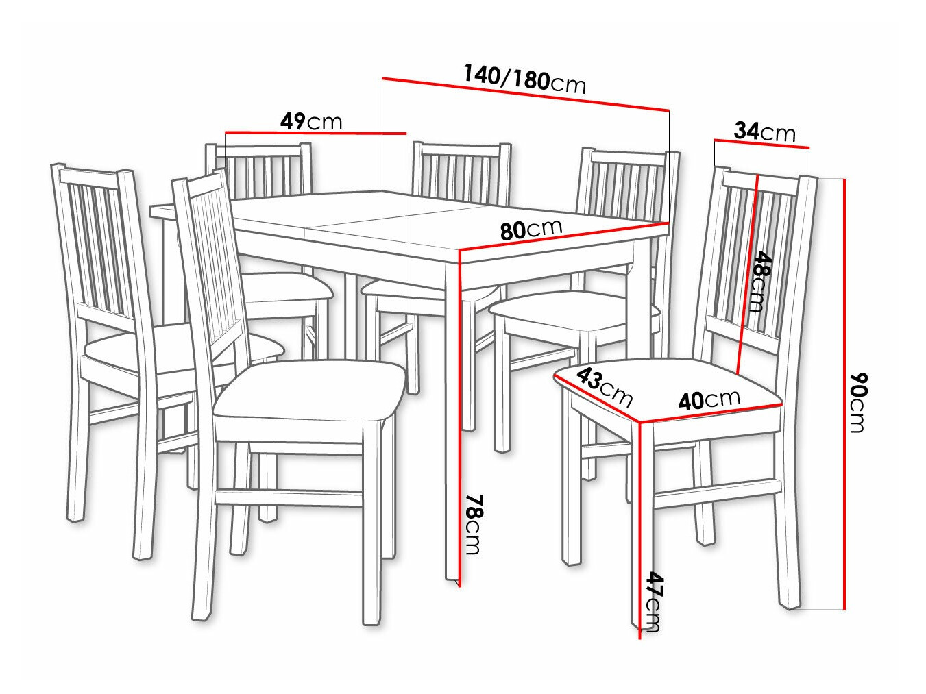 Dining set Victorville 264 (Paros 2)