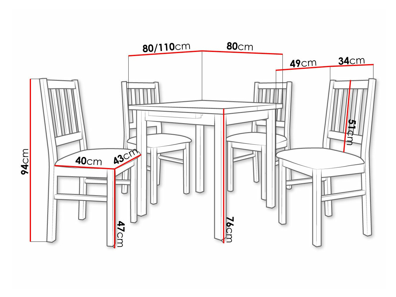 Dining set Victorville 275 (Kronos 22)