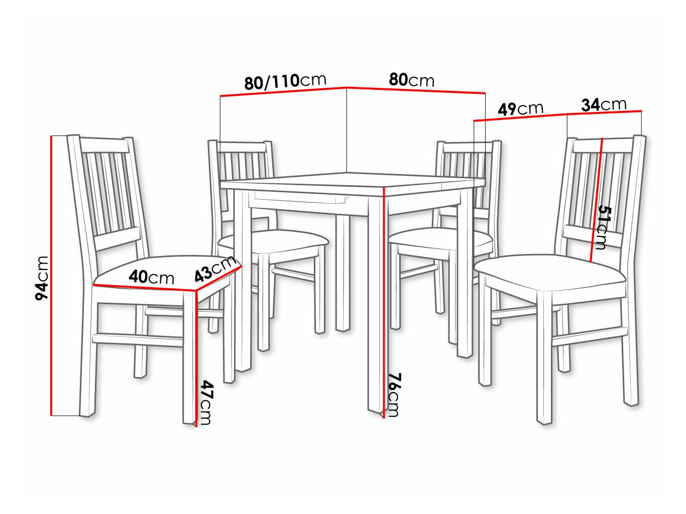 Dining set Victorville 275 (Kronos 7)
