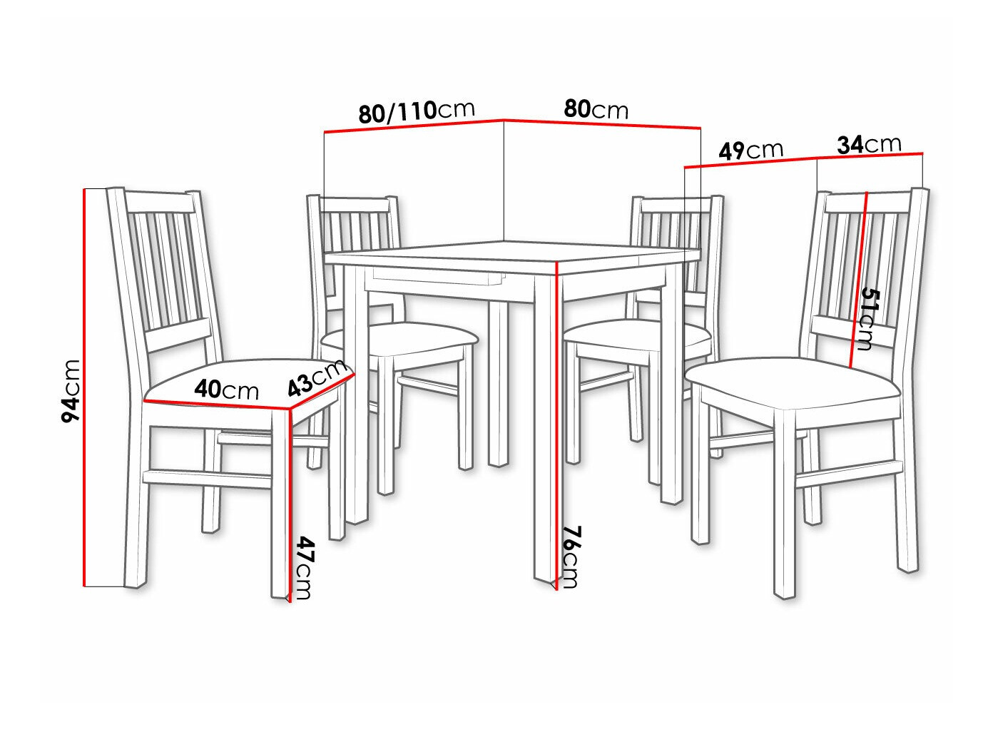 Dining set Victorville 275 (Paros 2)