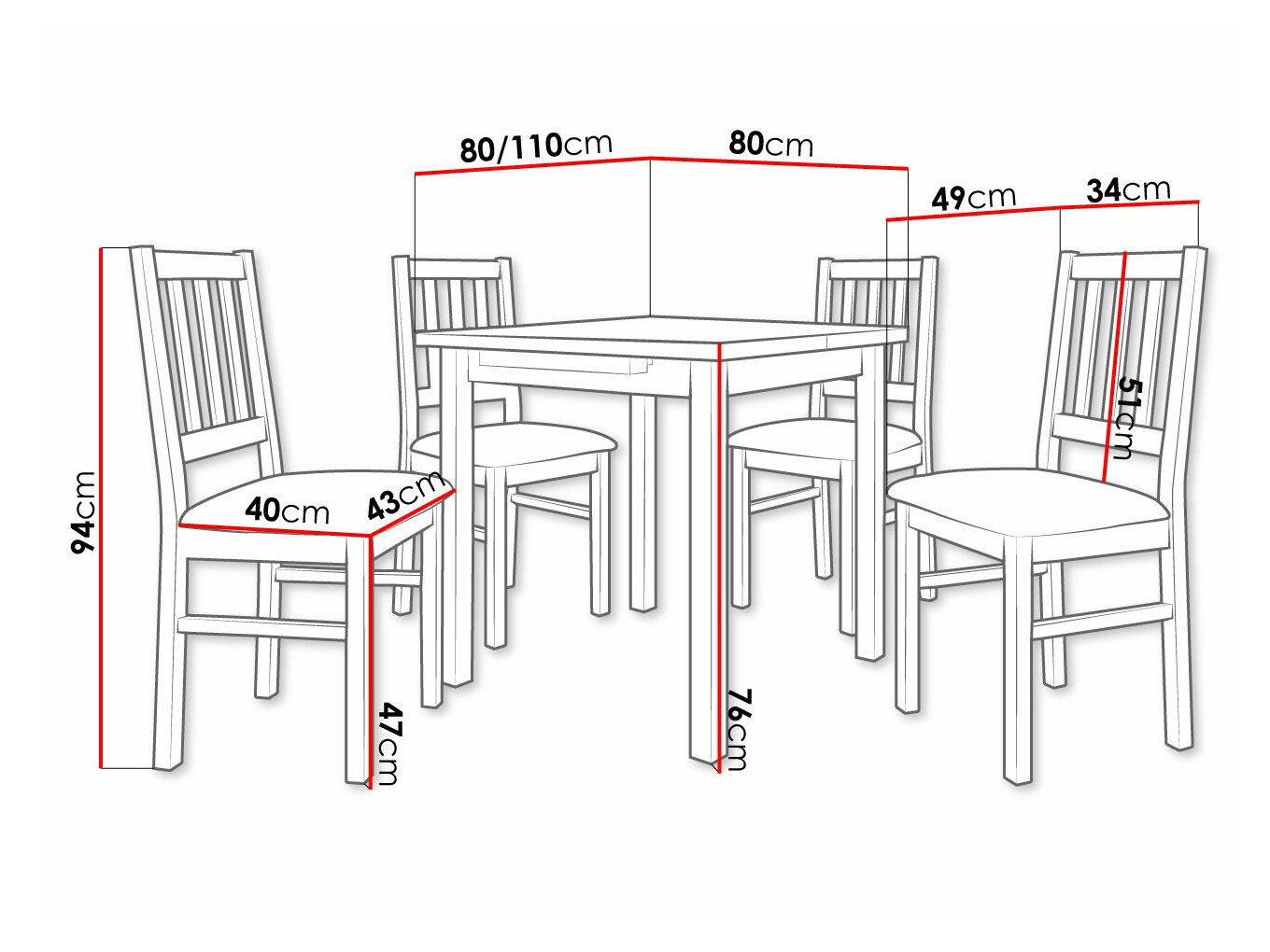 Dining set Victorville 314 (Soro 28)