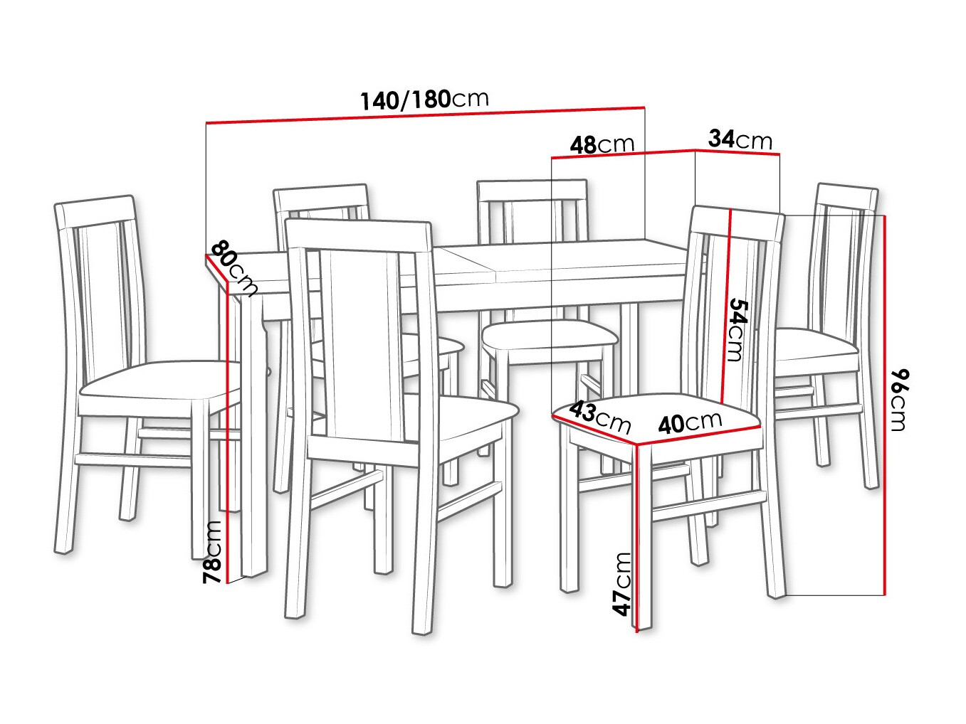 Dining set Victorville 315 (Paros 2)