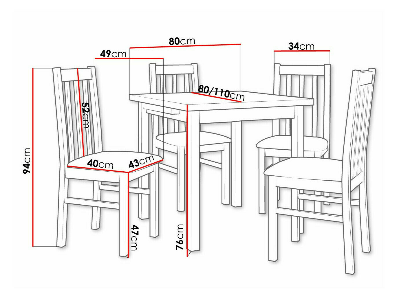 Dining set Victorville 319 (Zetta 297)