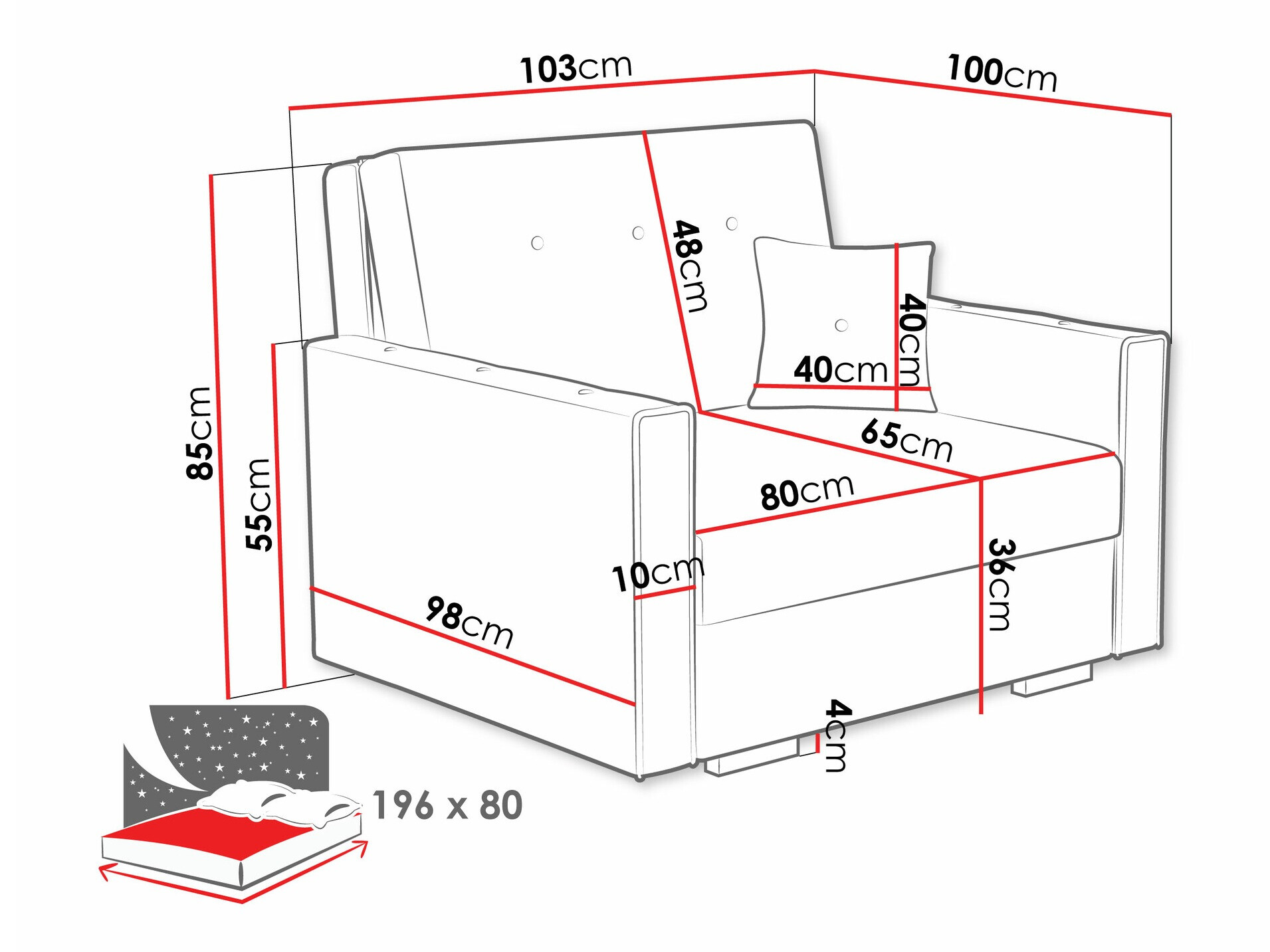 Armchair Caelrin I (Coral 45)