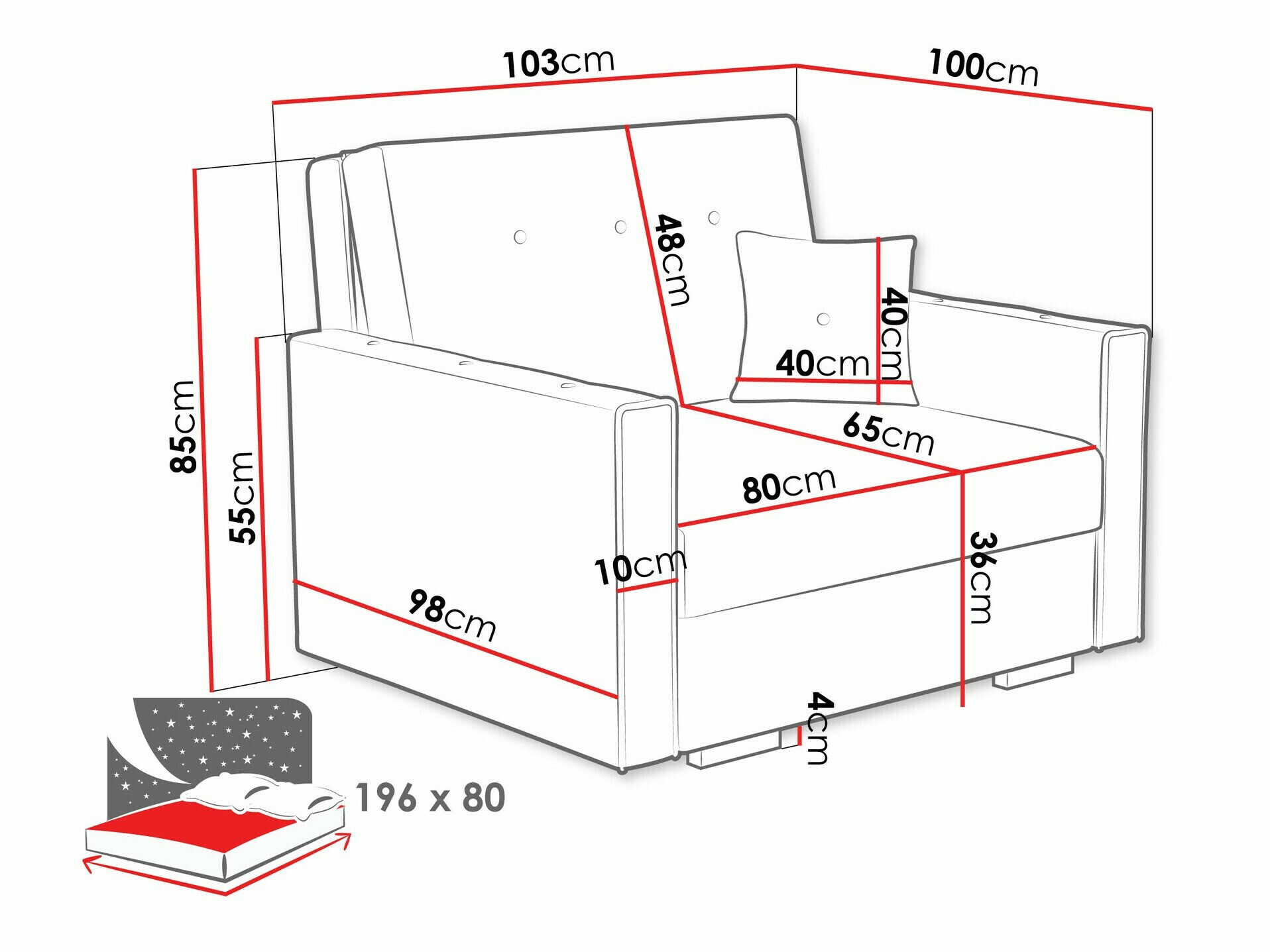Armchair Caelrin I (Coral 75)