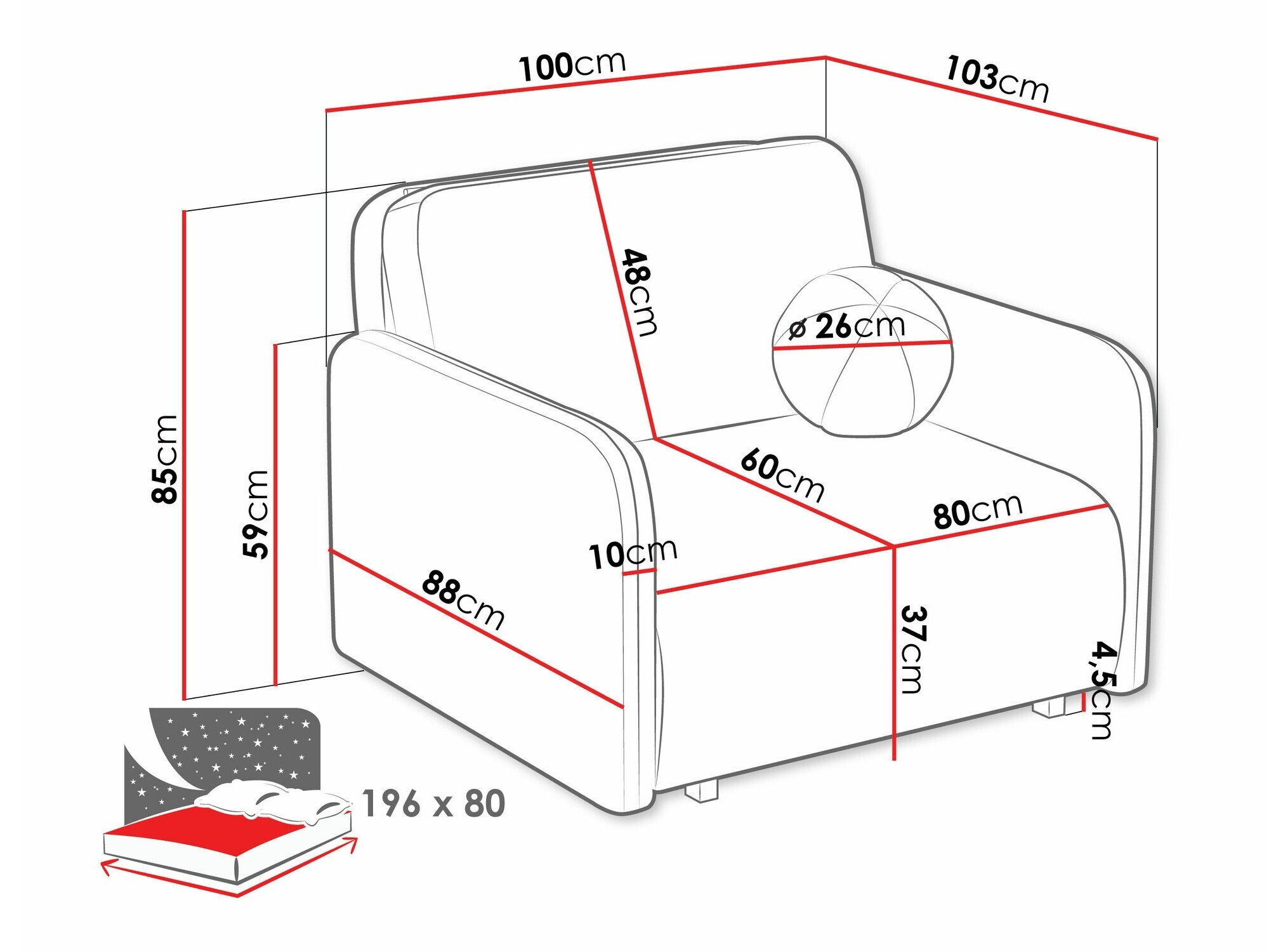 Armchair Poetal I (Coral 55)