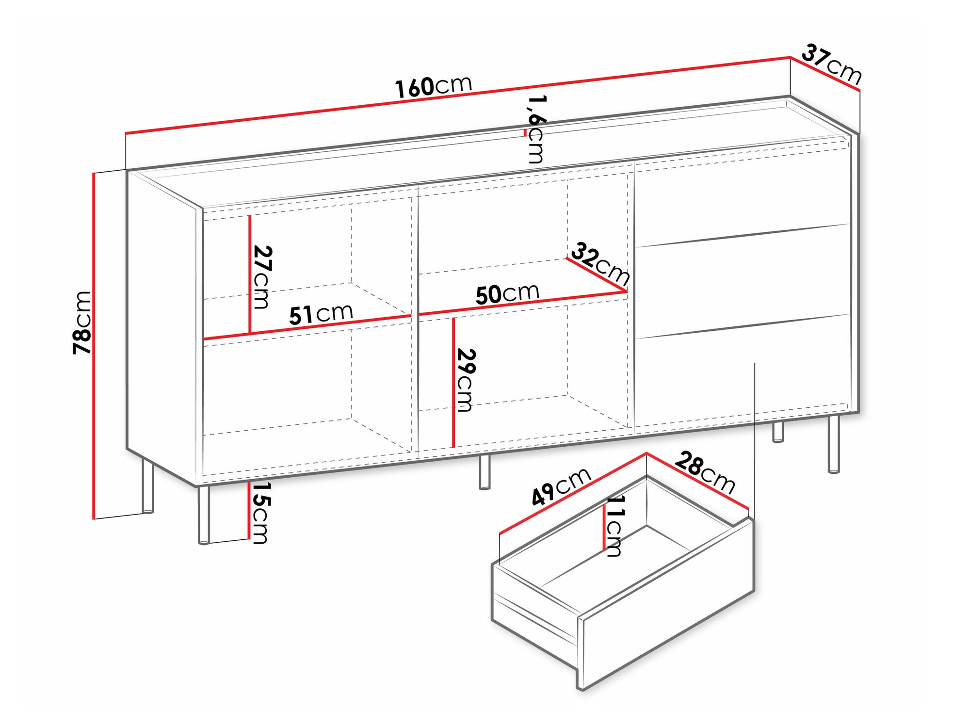 Chest of drawers Comfivo Belviro