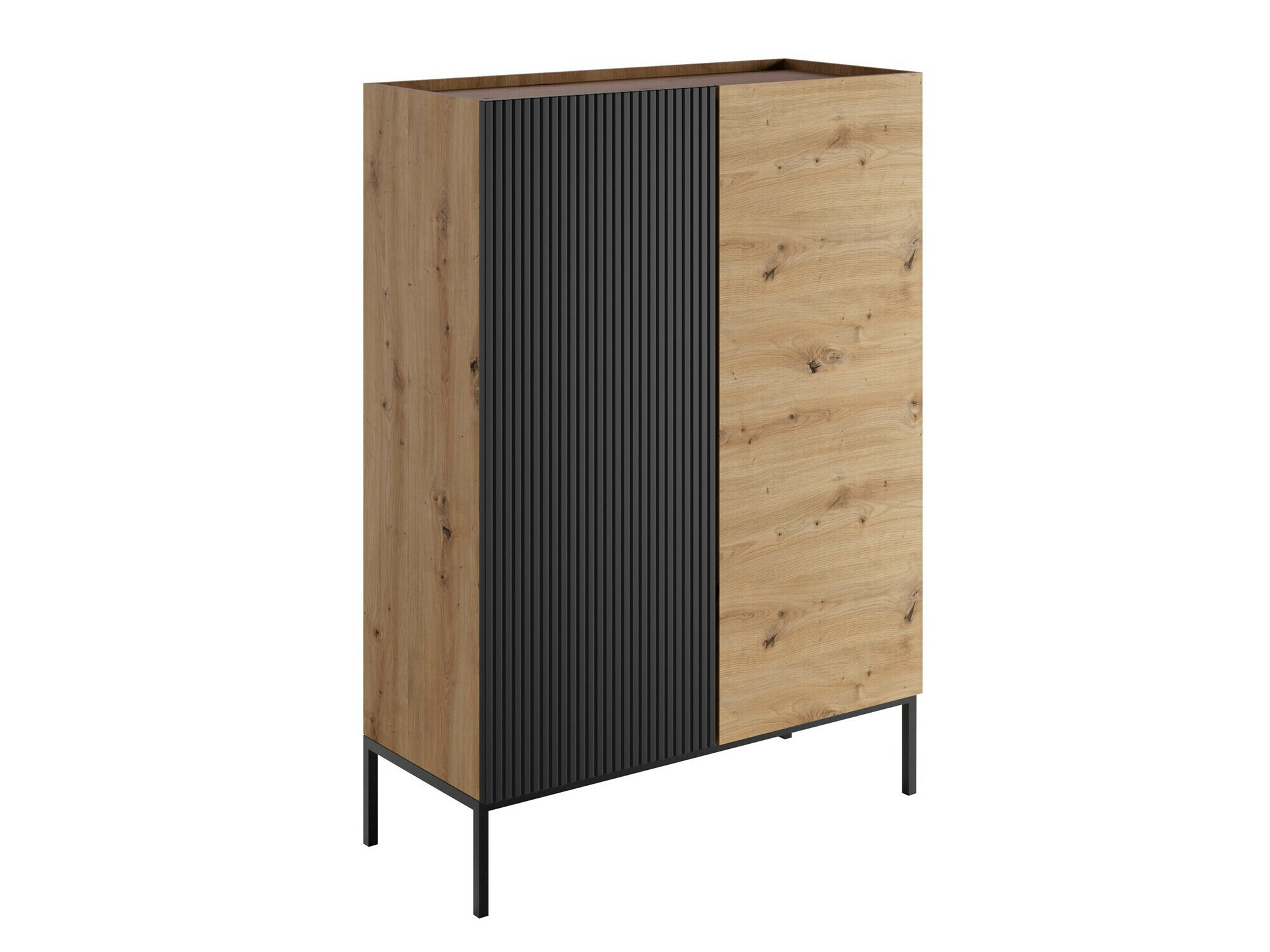 Bookcase Lunole 100 (Artisan oak + Black)