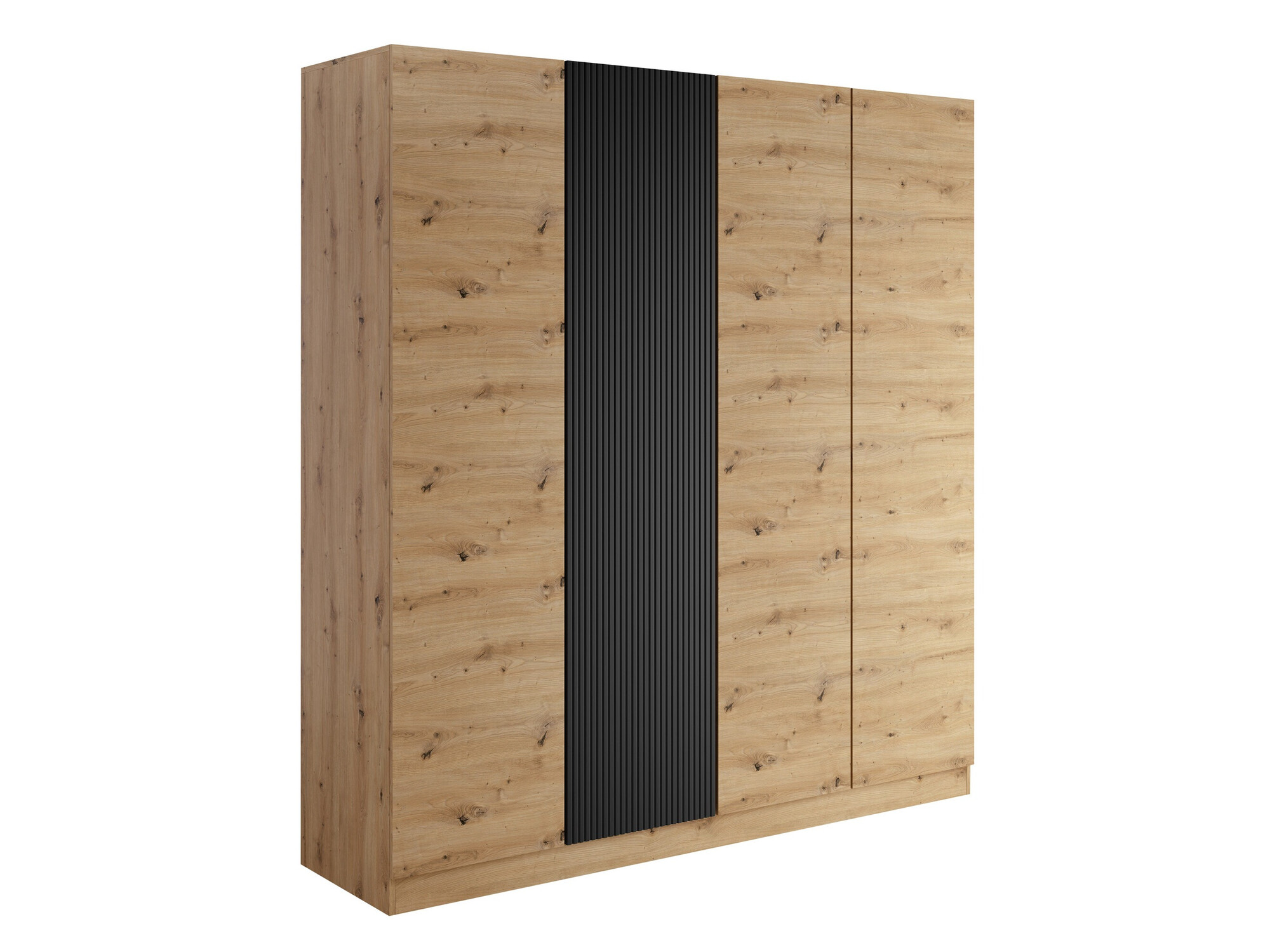 Wardrobe Lunole 107 (Artisan oak + Black)