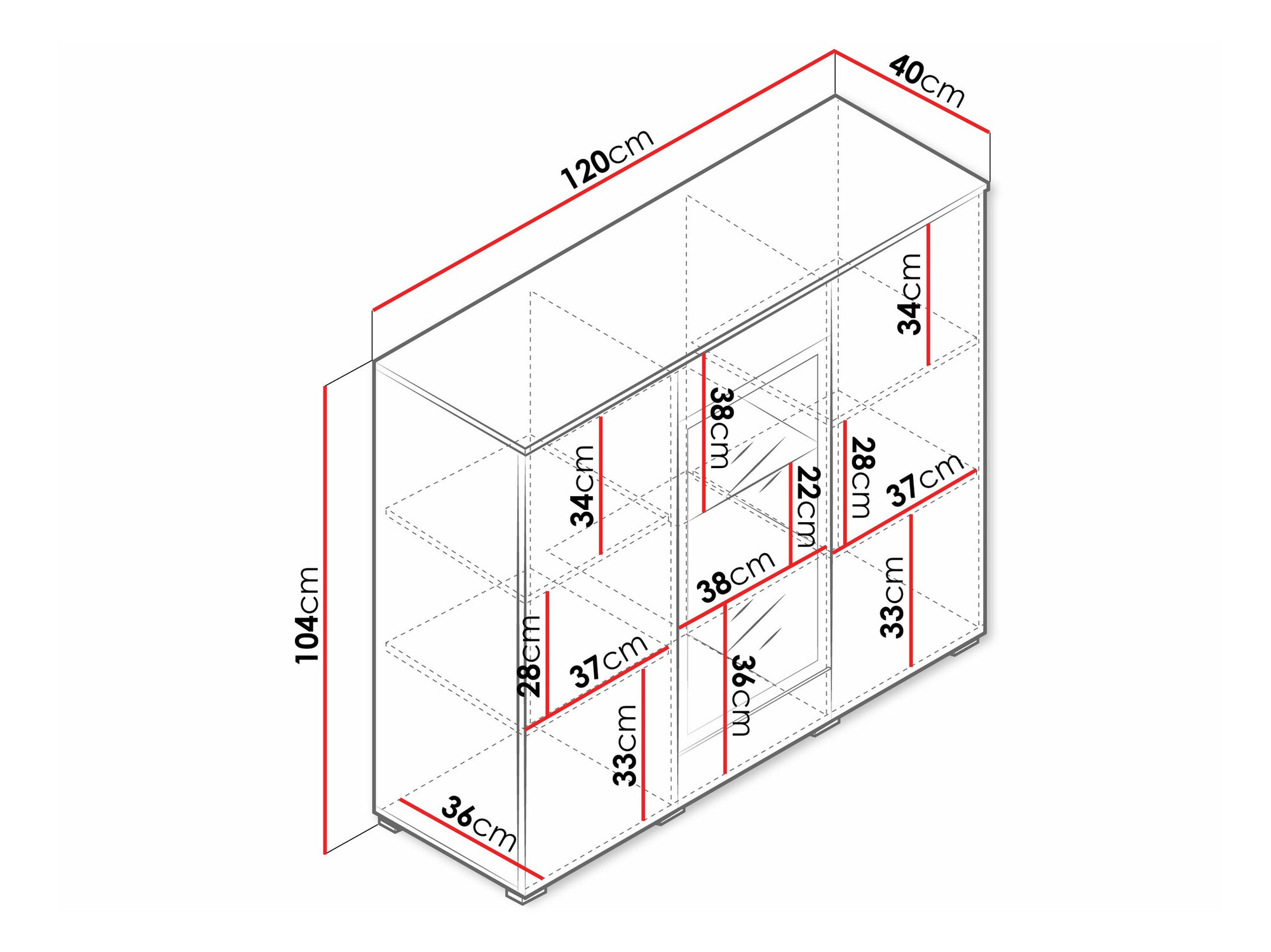 Sideboard Sarasota 186 (Graphite)