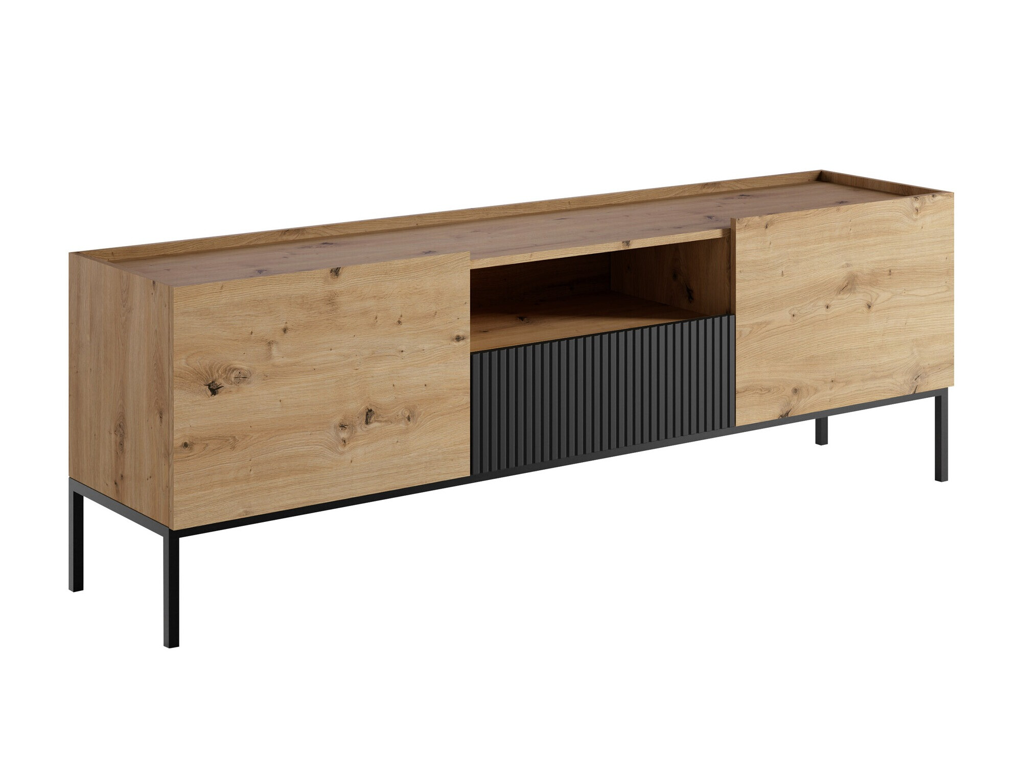 TV stand Lunole 109 (Artisan oak + Black)