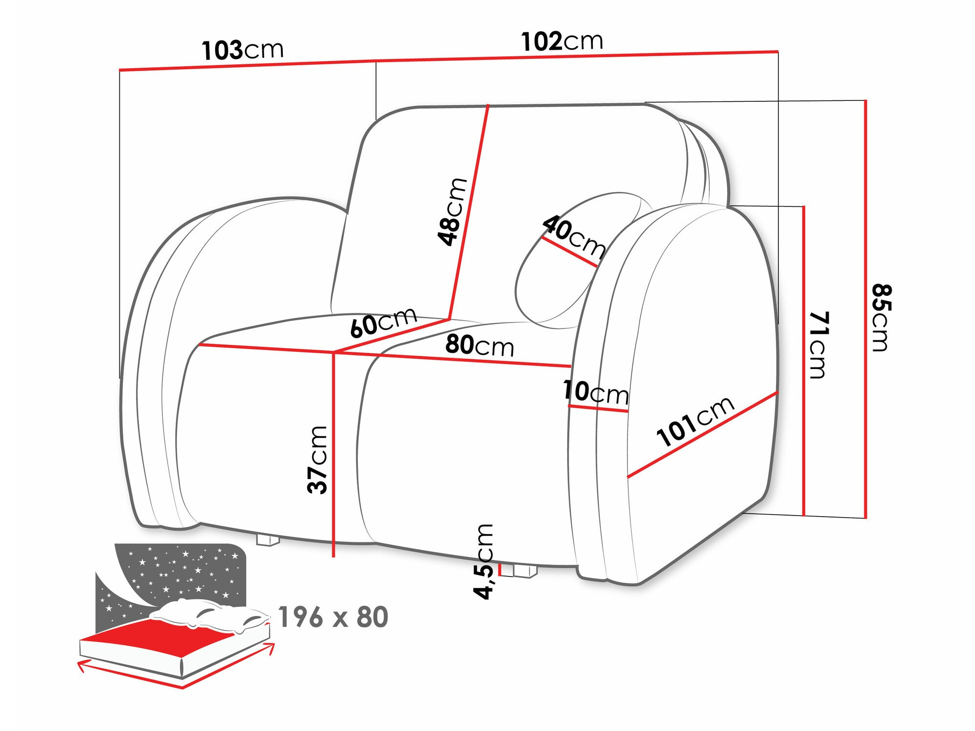 Armchair Citral I (Velo 626)