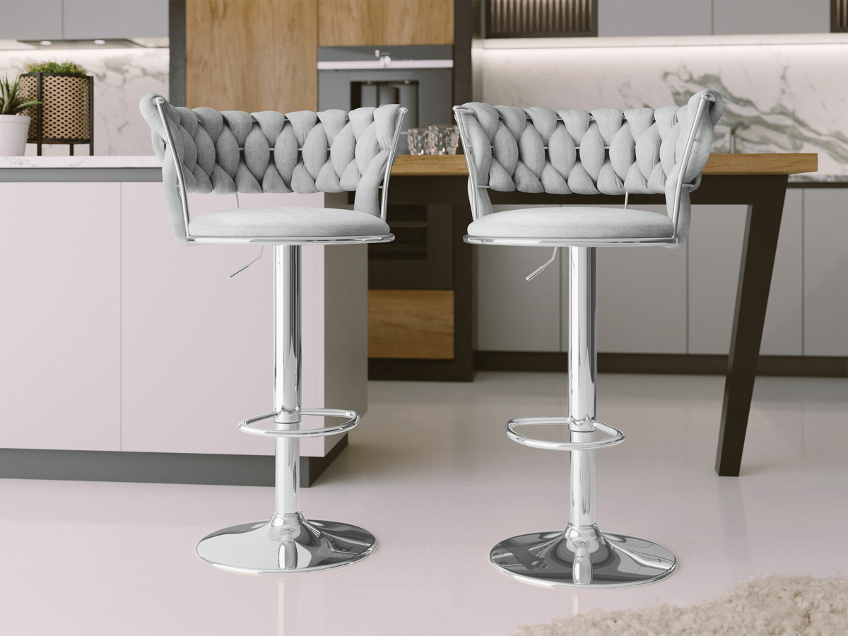 Bar stool Comfivo 441 (Silver + Grey)