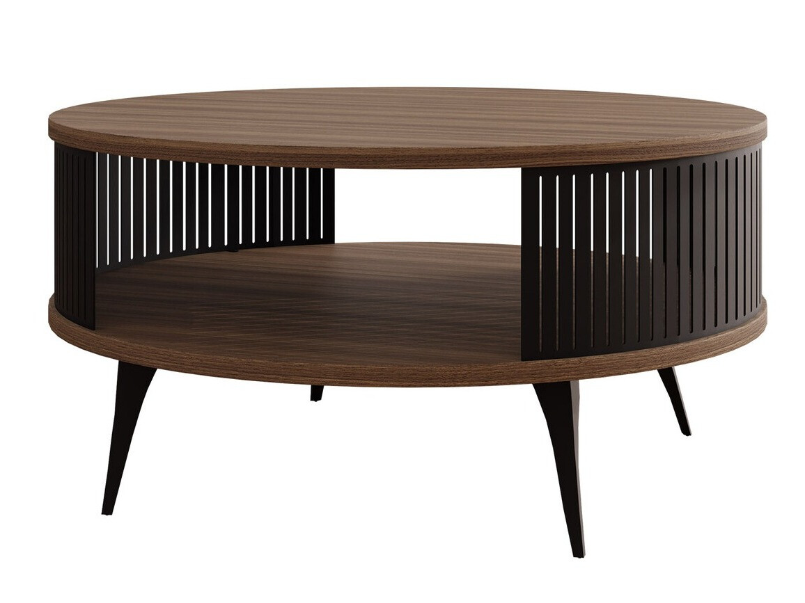 Coffee table Vitum (Black + Walnut)