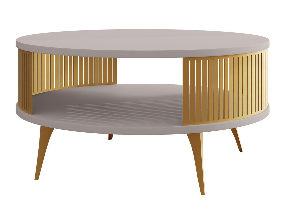 Coffee table Vitum I (Golden + Cashmere)