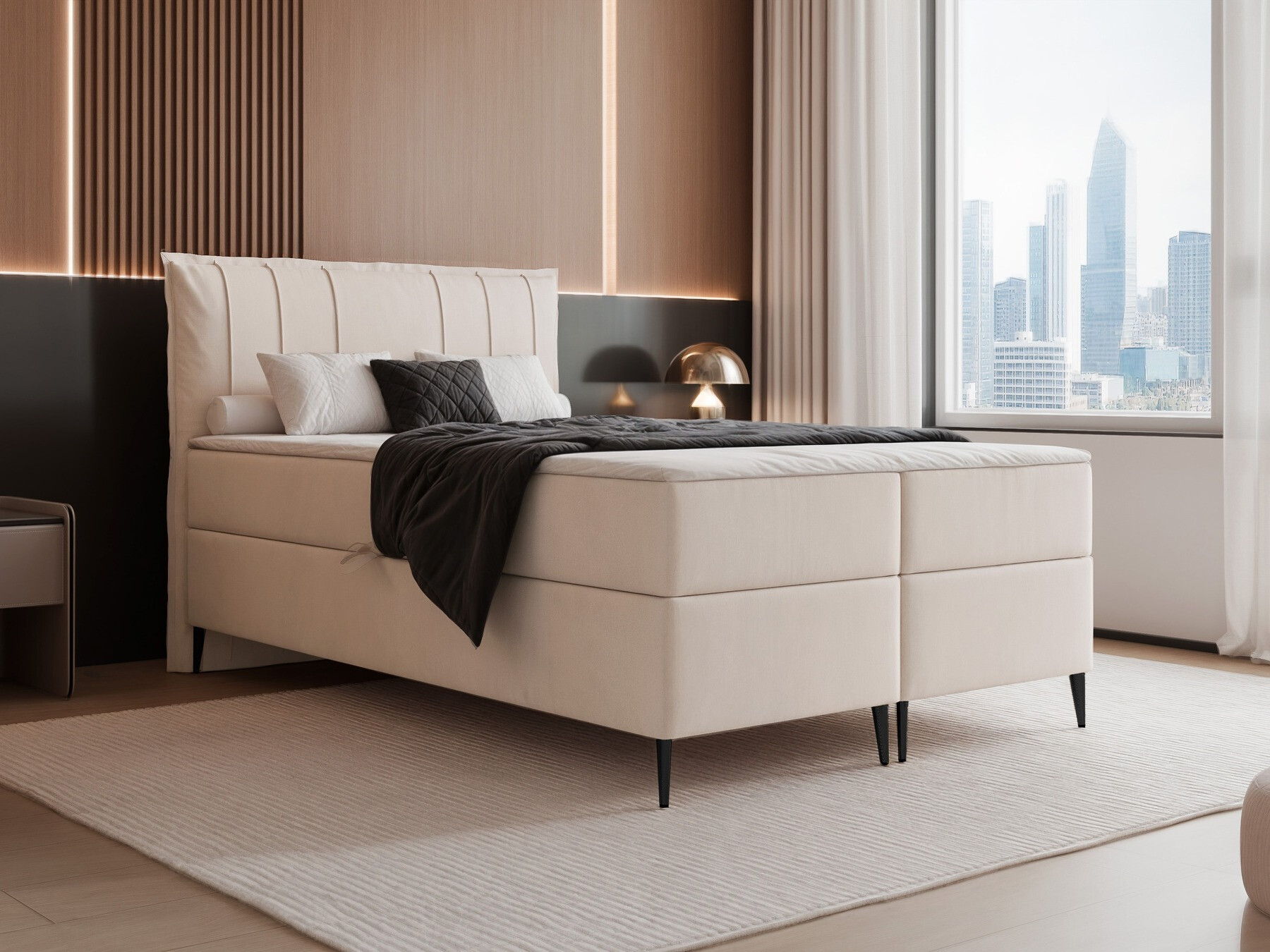 Continental bed Martinez 105 (Magic Velvet 2256)