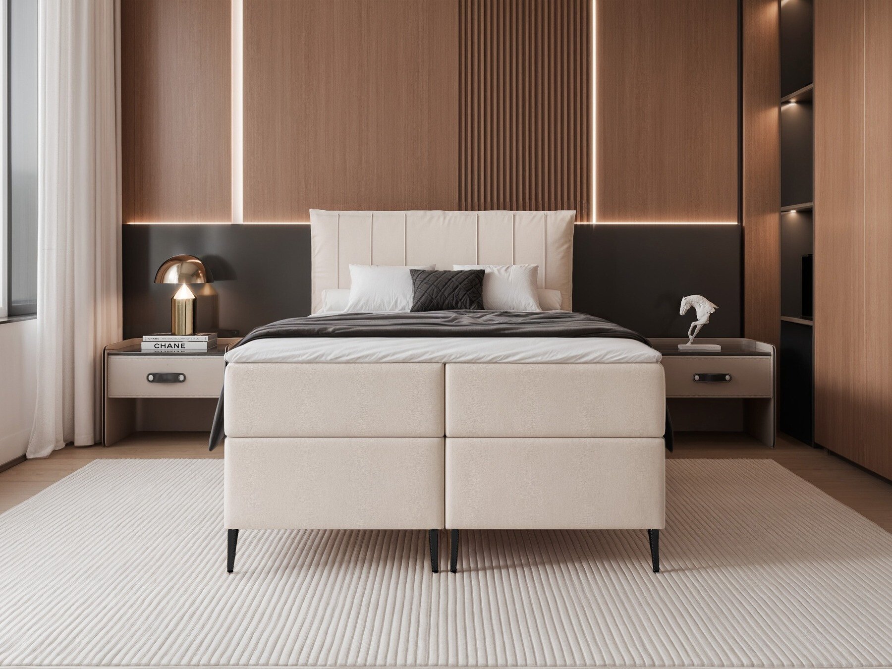 Continental bed Martinez 105 (Magic Velvet 2256)