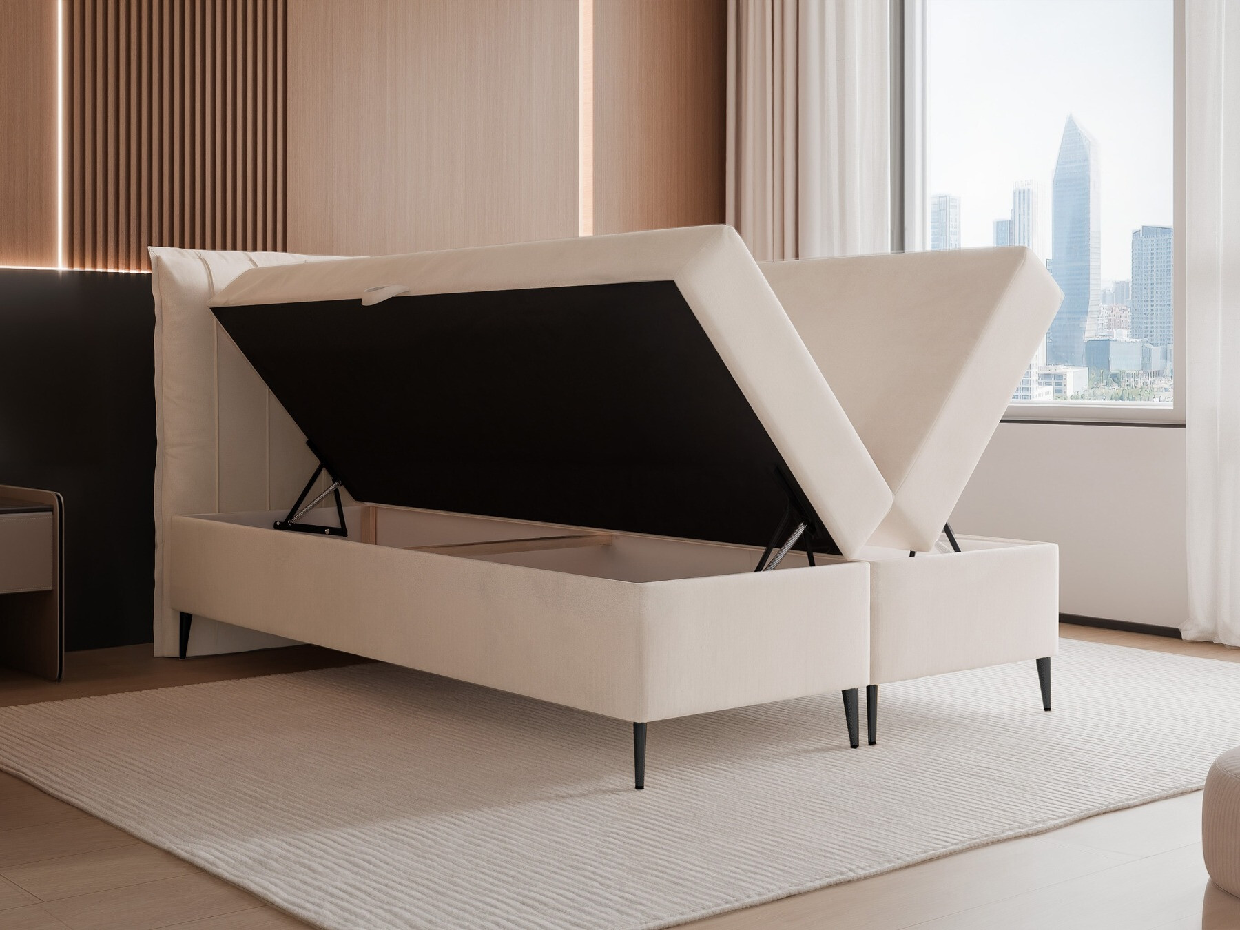Continental bed Martinez 105 (Magic Velvet 2256)