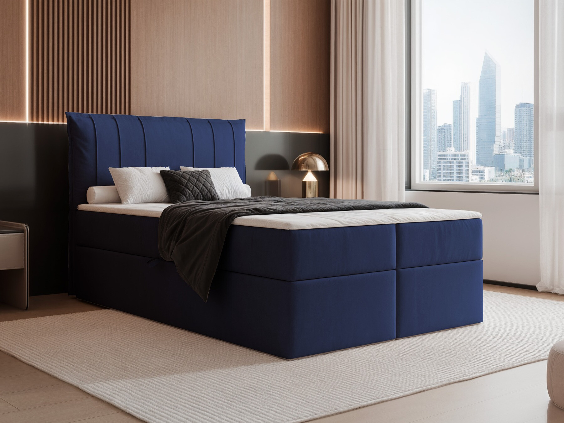Continental bed Martinez 107 (Magic Velvet 2216)