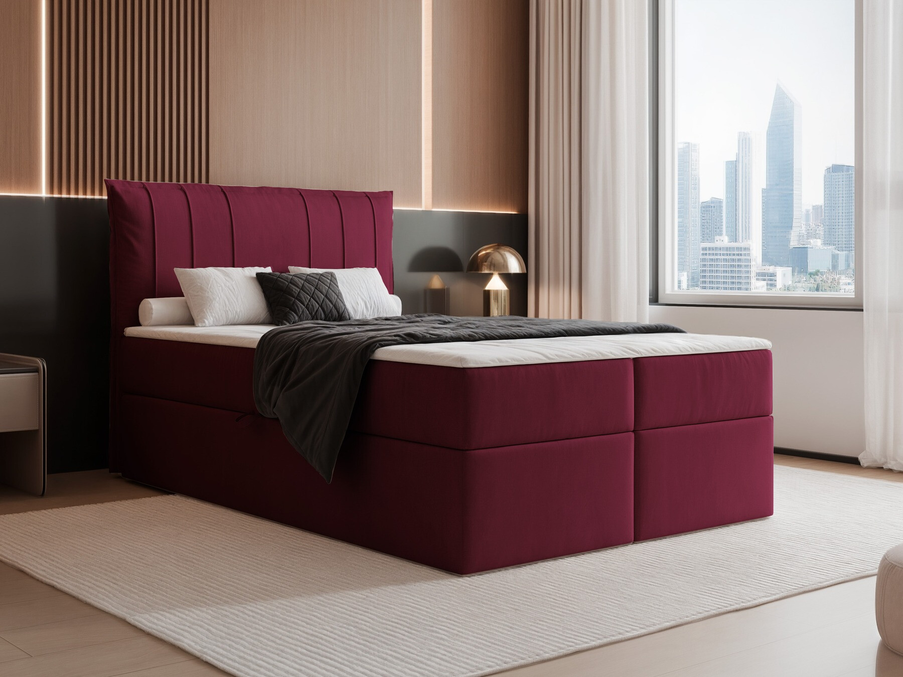 Continental bed Martinez 107 (Magic Velvet 2229)