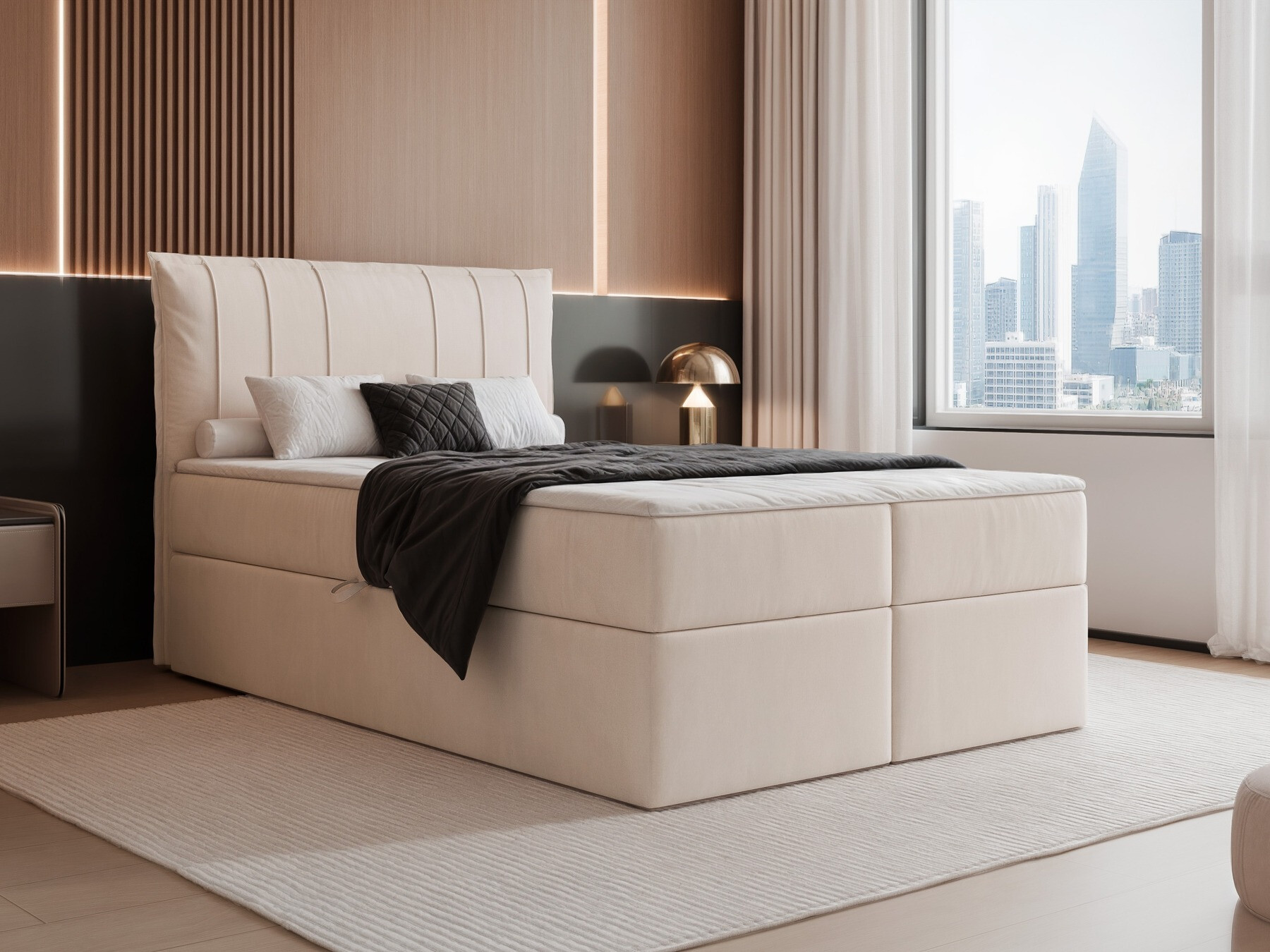 Continental bed Martinez 107 (Magic Velvet 2256)