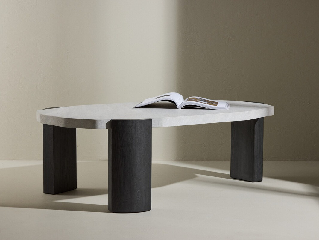 Coffee table Dallas 4792 (Black + White marble)