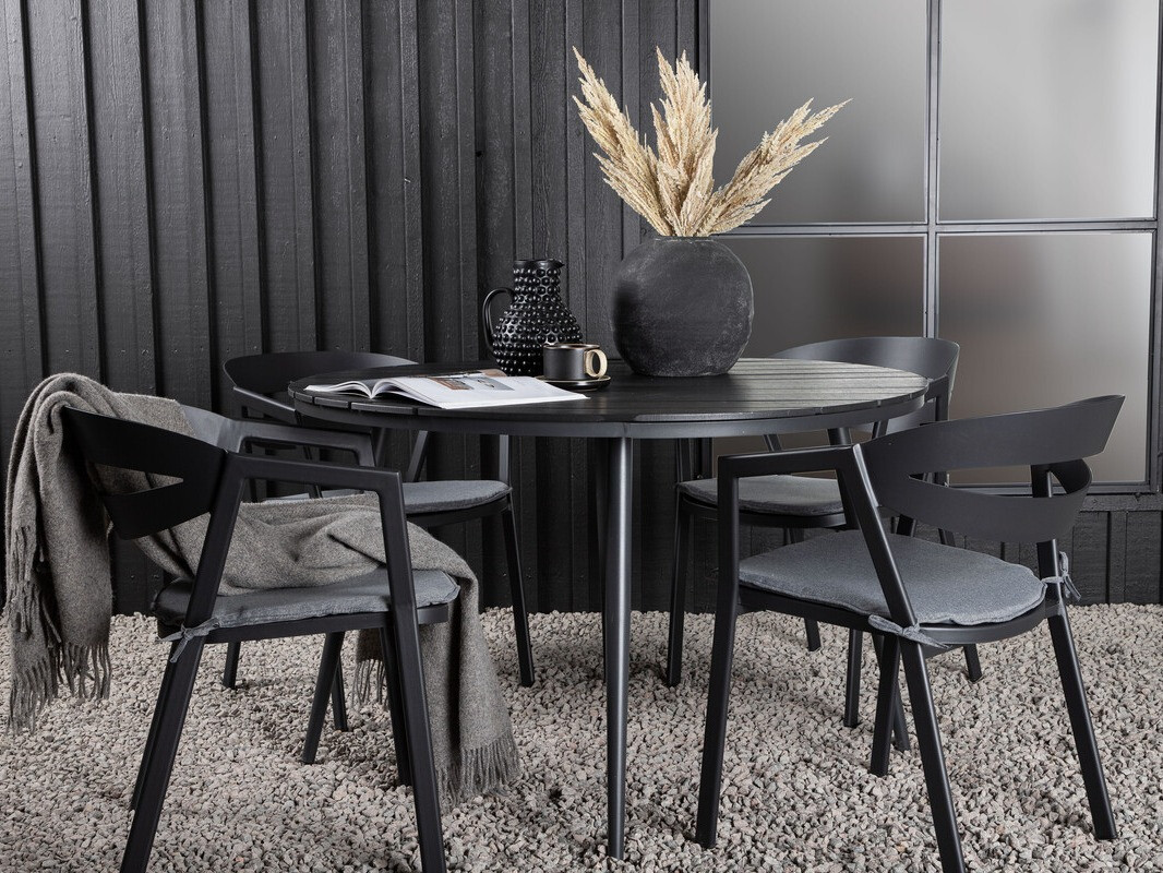 Table and chairs set Dallas 4791 (Black)