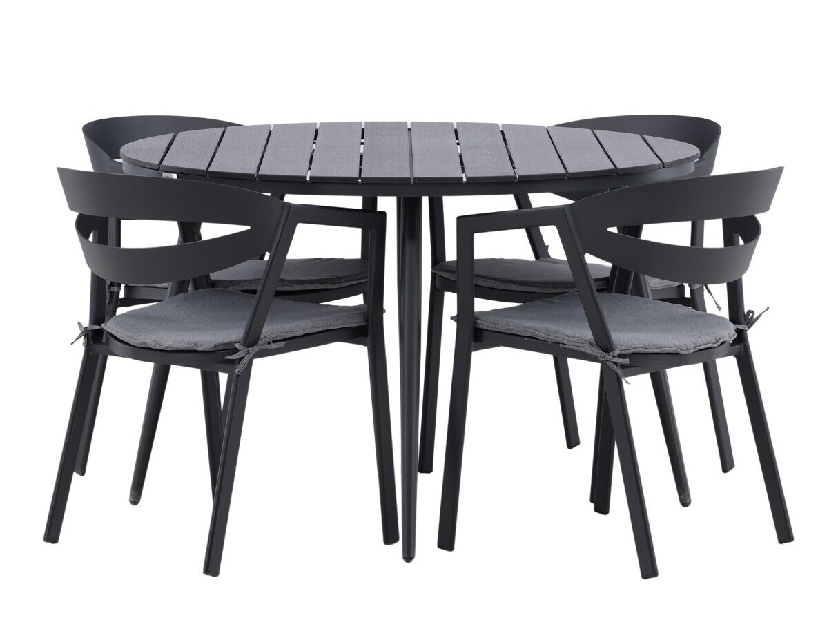 Table and chairs set Dallas 4791 (Black)