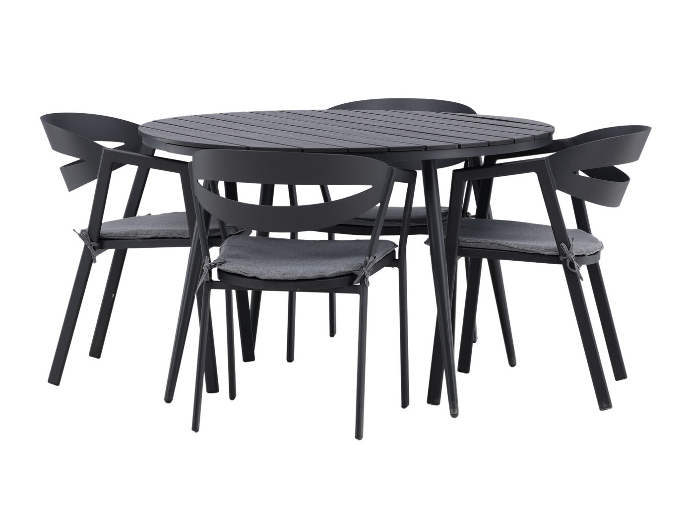 Table and chairs set Dallas 4791 (Black)