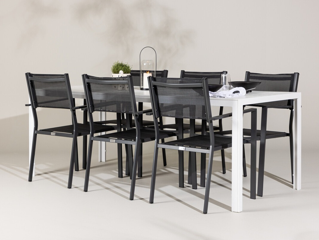 Table and chairs set Dallas 4806 (White)