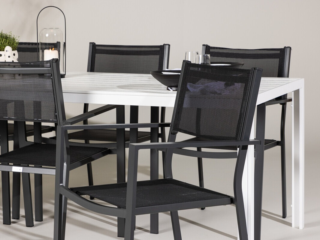 Table and chairs set Dallas 4806 (White)
