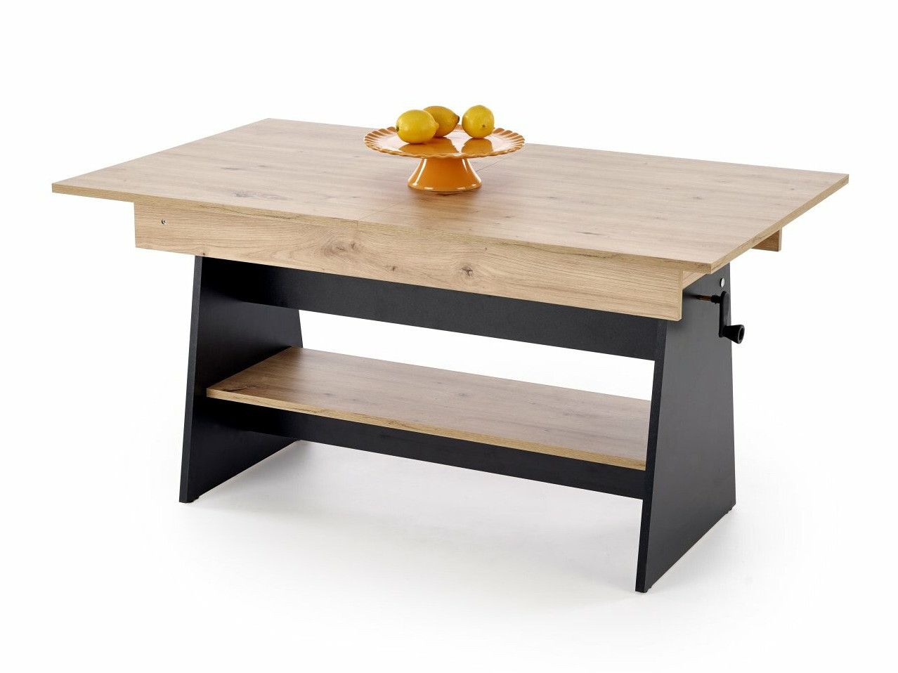 Coffee table transformer Houston 1927 (Black + Artisan oak)